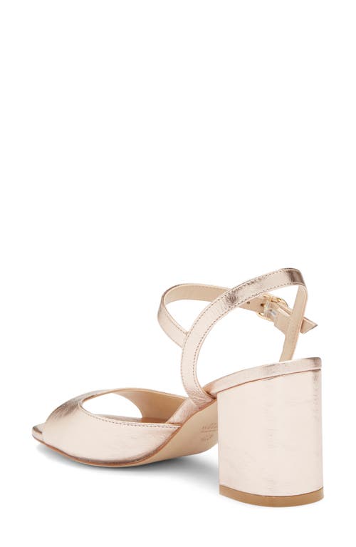 Stuart Weitzman Tia 75 Block Heel Sandal In Ballet