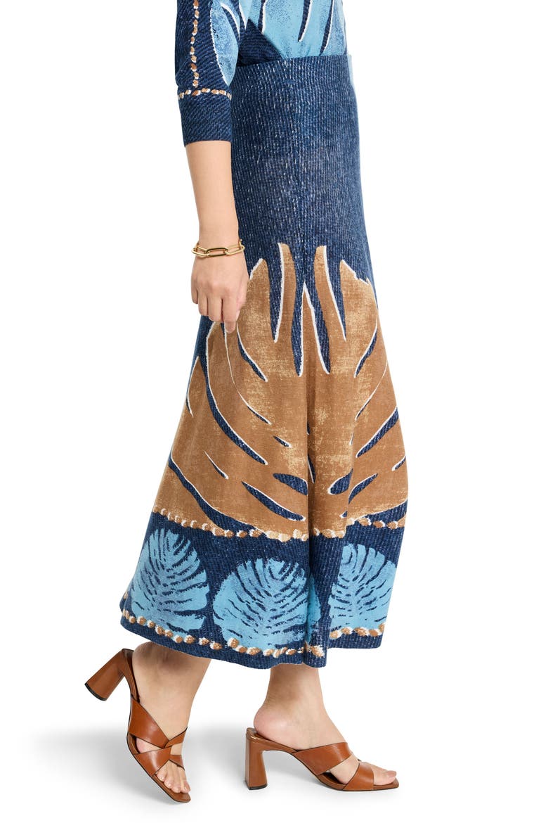 Twilight Print Knit Midi Skirt, Alternate, color, BLUE MULTI