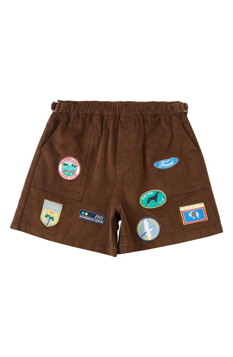 FOUND Multipatch Cotton Corduroy Shorts, Alternate, color, 