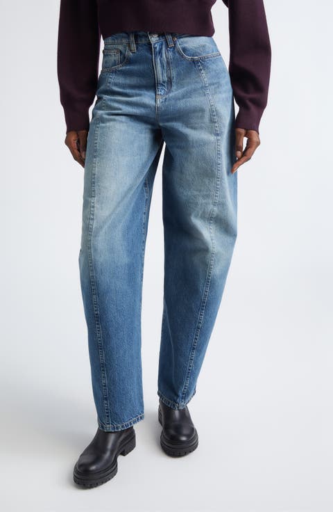 Curved Leg Jeans (Classic Blue Wash)