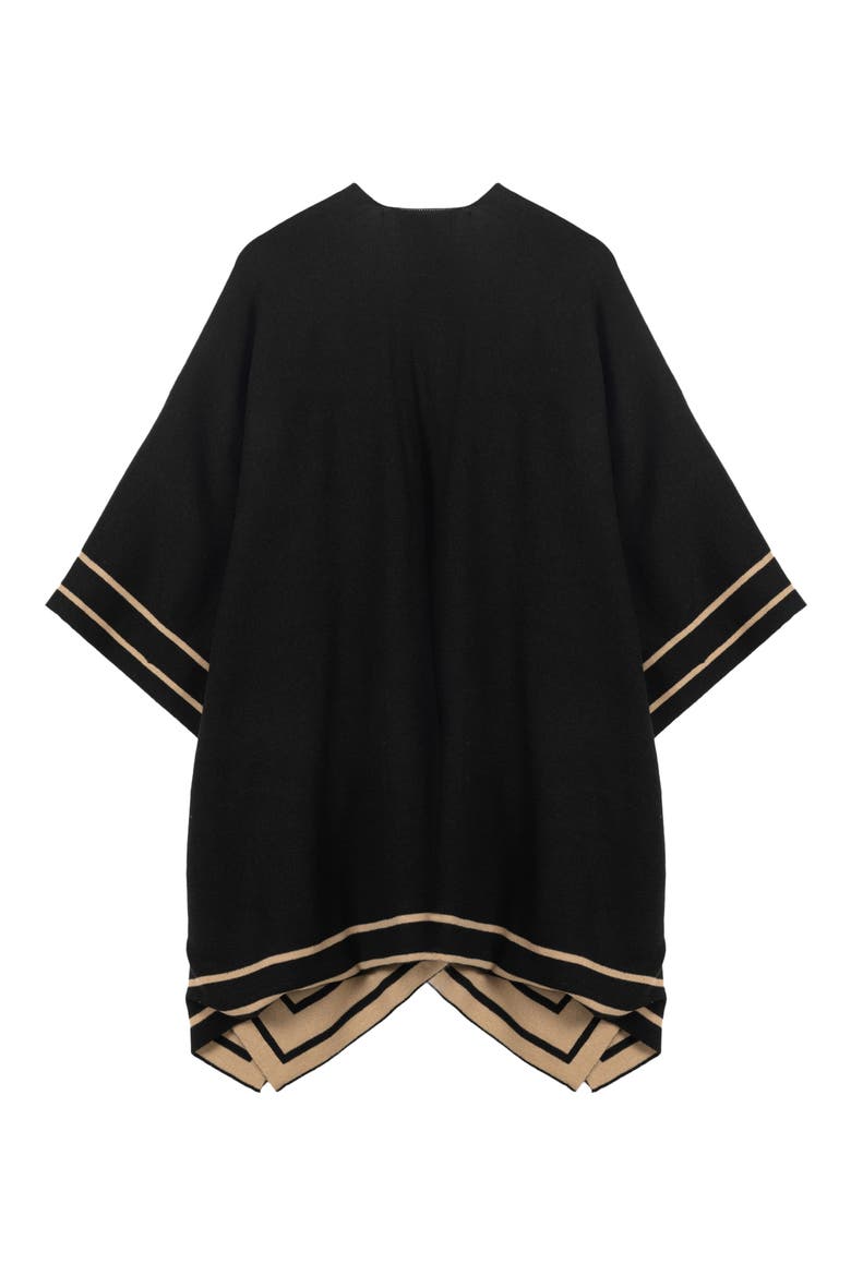 Alternating Color Cursive Lauren Ralph Lauren Border Script Logo Ruana (Women) | Nordstrom