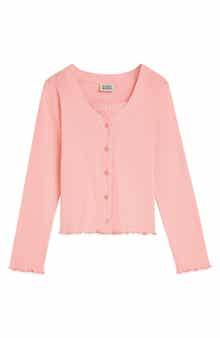 Scotch & Soda Kids' 2Fer Pointelle Cardigan & Sweater Tank Set