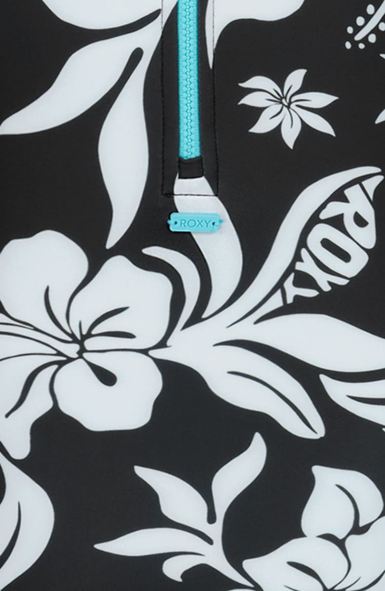 Roxy Kids' Floral Long Sleeve One-Piece Swimsuit, Alternate, color, Phantom