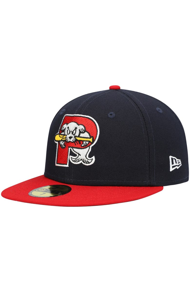 New Era Men's New Era Navy Portland Sea Dogs Authentic Collection Road 59FIFTY Fitted Hat, Main, color, 