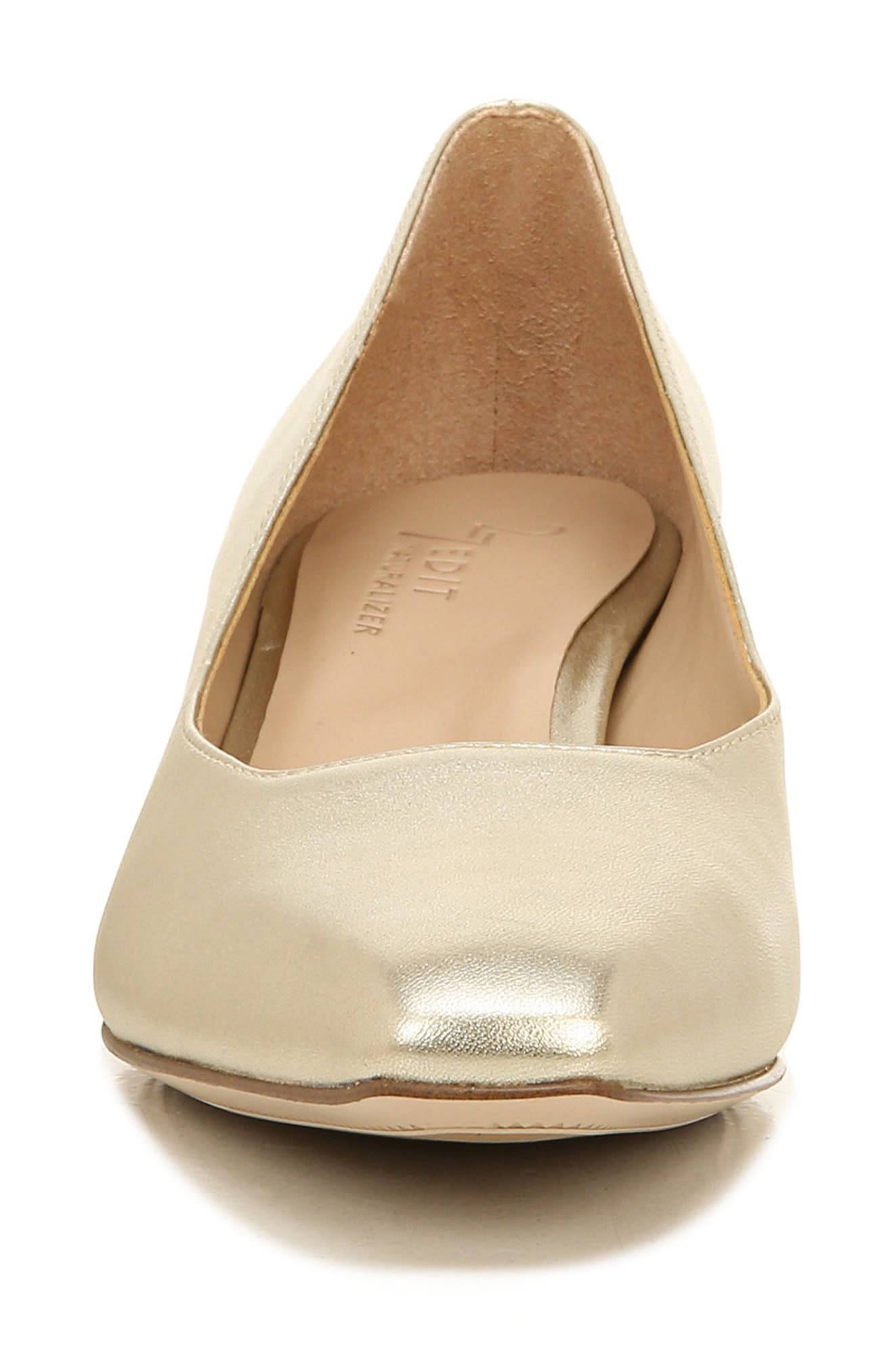 Florence Square Toe Pump, Alternate, color, LIGHT GOLD