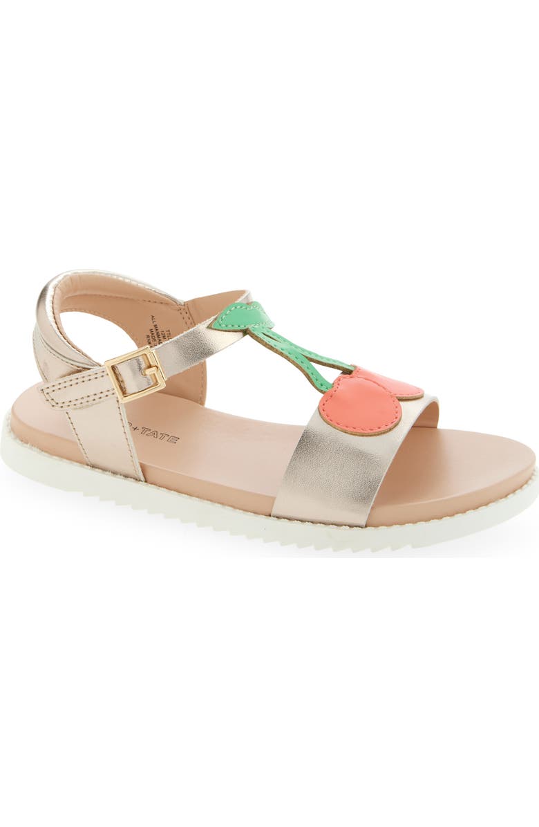 Tucker + Tate Kids' Lettie Cherry Sandal, Main, color, Gold Metallic
