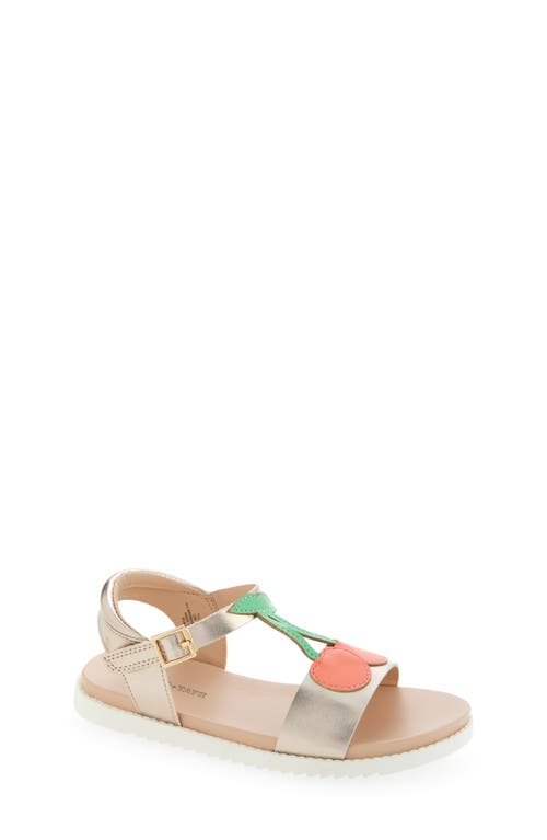 Tucker + Tate Kids' Lettie Cherry Sandal in Gold Metallic at Nordstrom, Size 12