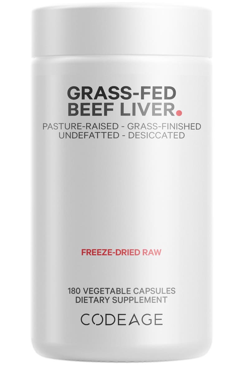 Grass-Fed Beef Liver Glandular Supplement, Main, color, White