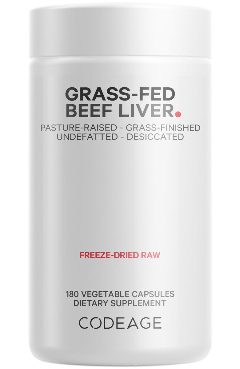 Codeage Grass-Fed Beef Liver Glandular Supplement, Main, color, 