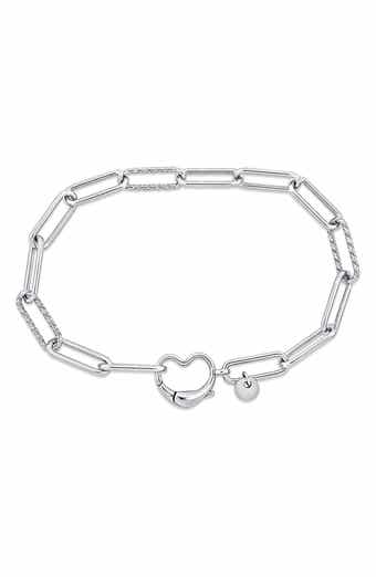 DELMAR Heart Paperclip Link Bracelet