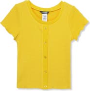 Truce Kids' Textured Button Accent Top