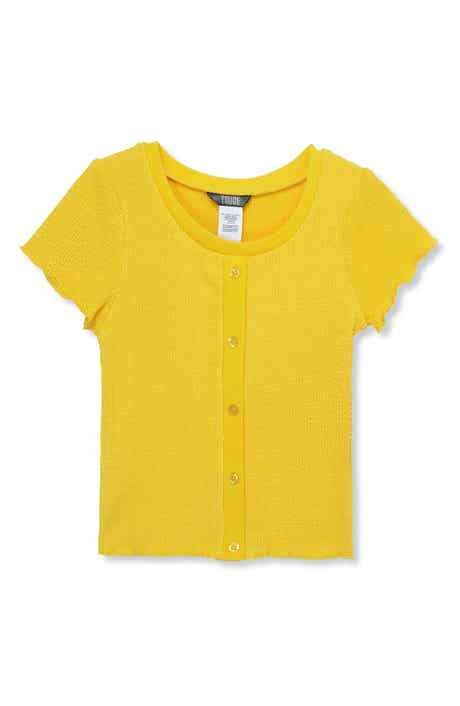 Truce Kids' Textured Button Accent Top