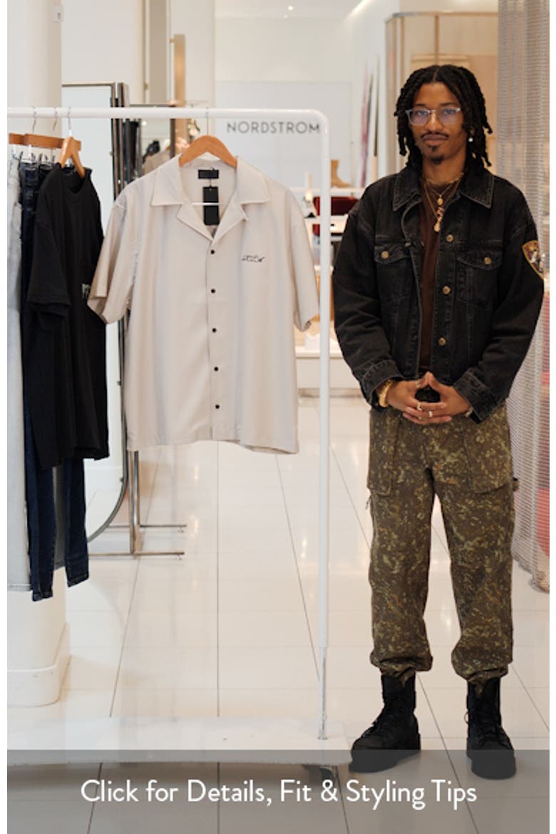 Nathan Poppy Graphic Oversized Button-Up Camp Shirt video