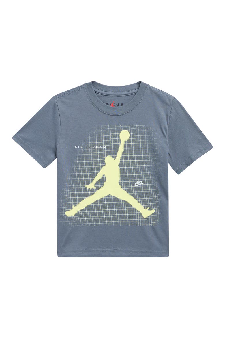 Kids' Jumpman Grid Blur T-Shirt, Main, color, HASTA