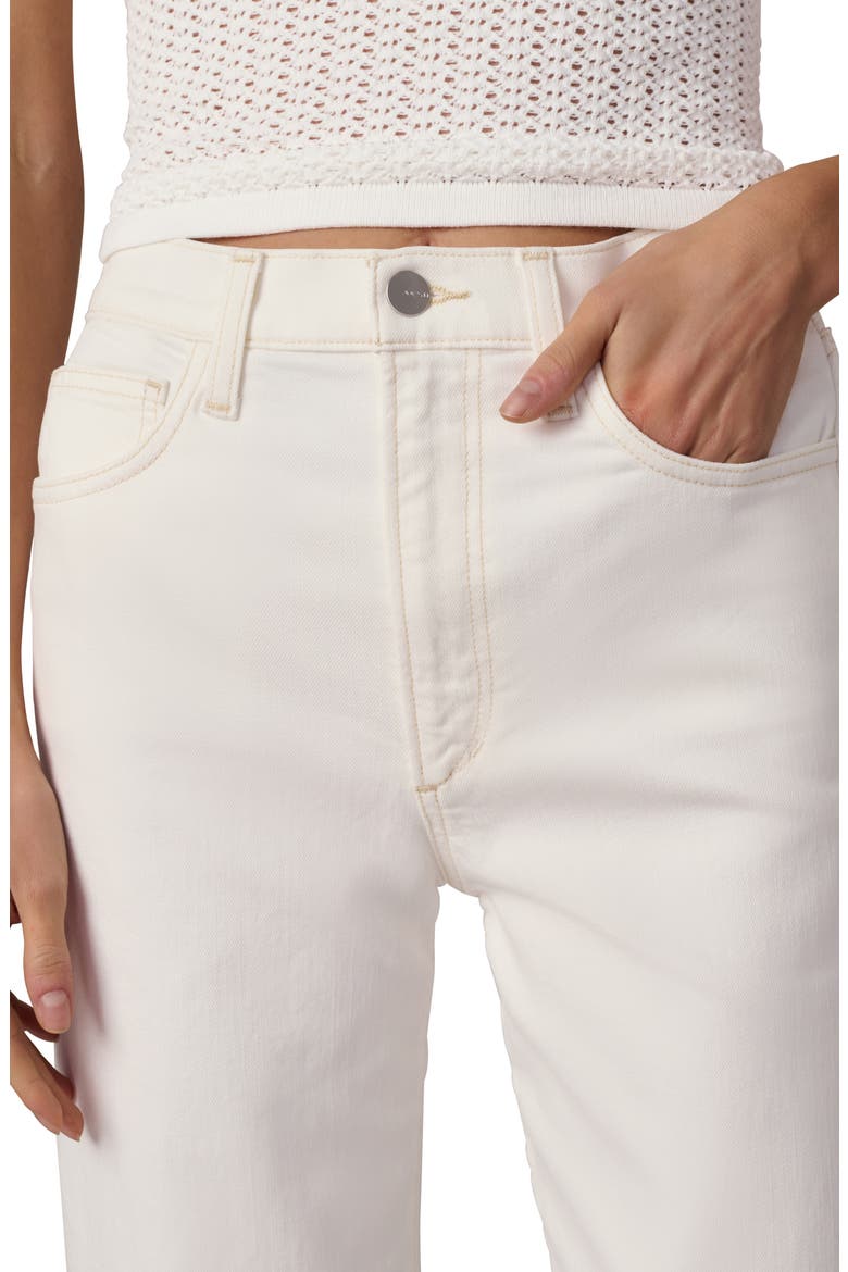 The Margot High Waist Crop Relaxed Straight Leg Jeans, Alternate, color, MILK