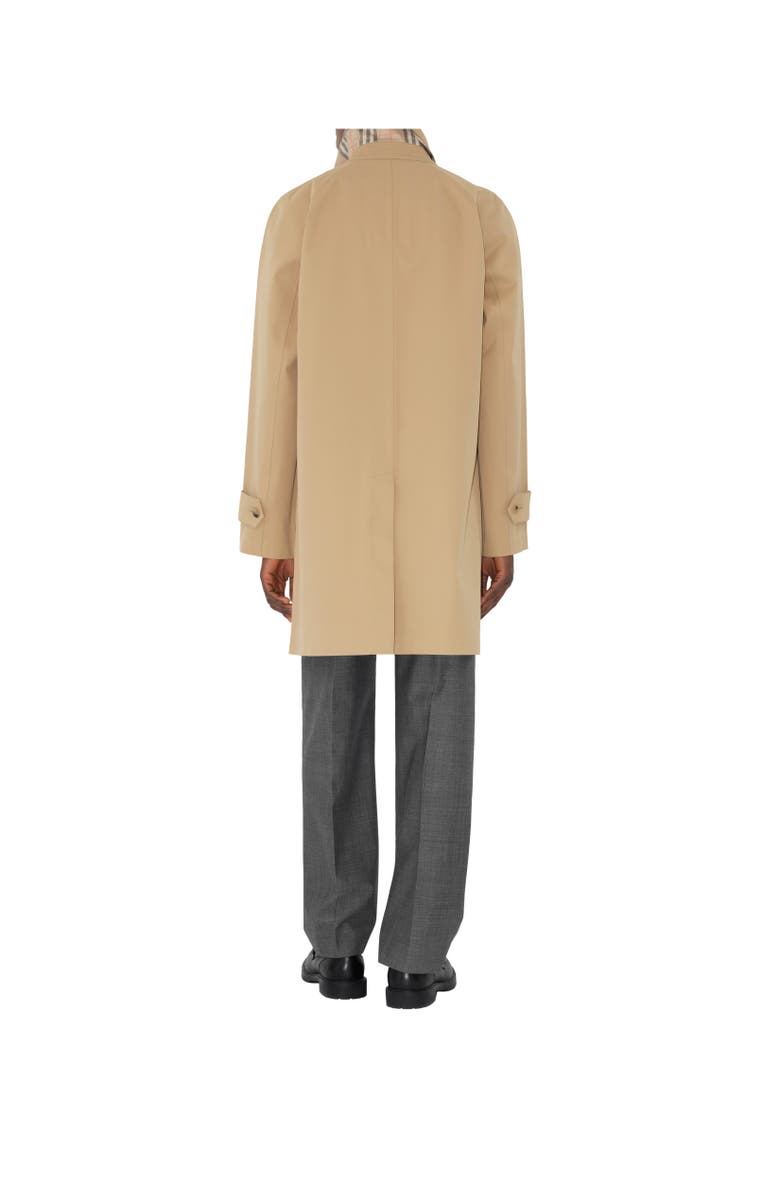 Burberry Mid-length Bonded Gabardine Car Coat, Alternate, color, Flax Beige