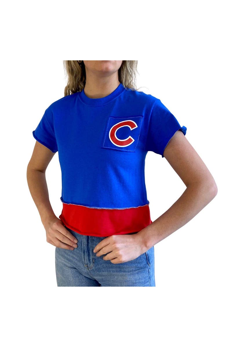 REFRIED APPAREL Women's Refried Apparel Royal Chicago Cubs Cropped T-Shirt, Alternate, color, Royal