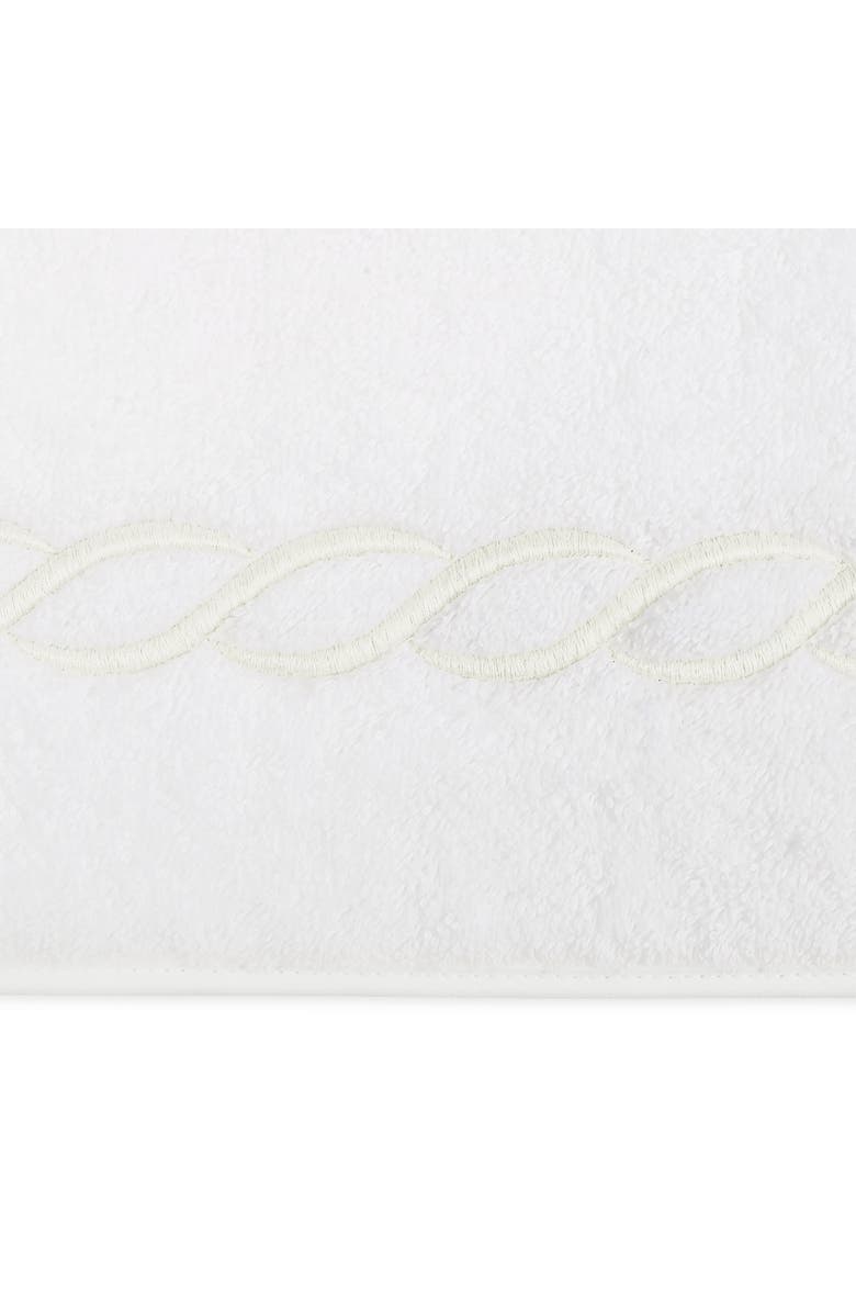 Matouk Classic Chain Wash Cloth, Alternate, color, White