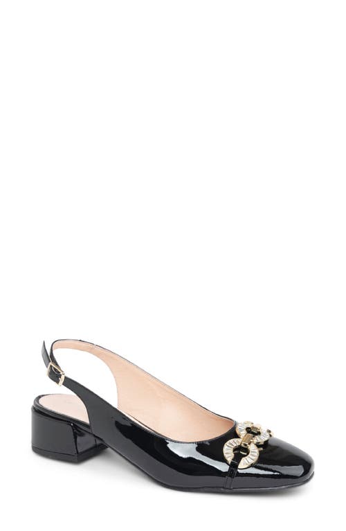 patricia green Aubrey Slingback Pump in Black Patent 