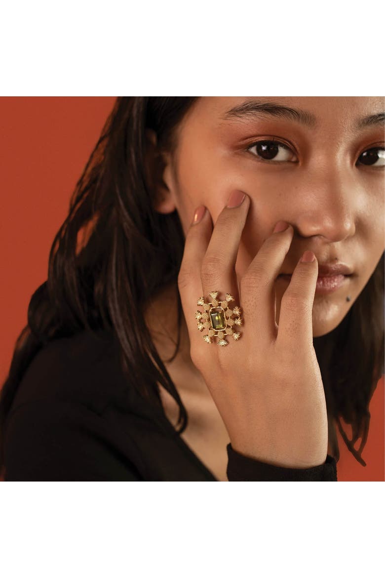 PÏNA RING, Alternate, color, Gold Plated