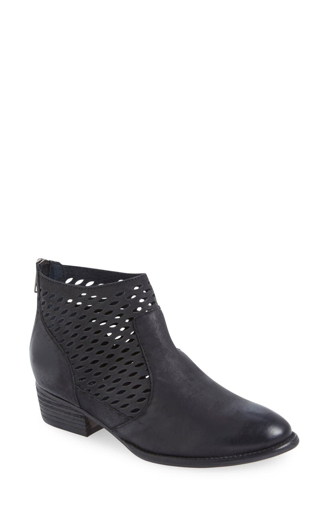 'Waypoint' Bootie, Main, color, BLACK LEATHER