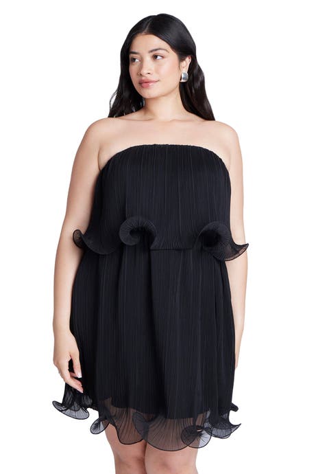 Ruffle Hem Mini Dress (Plus Available)