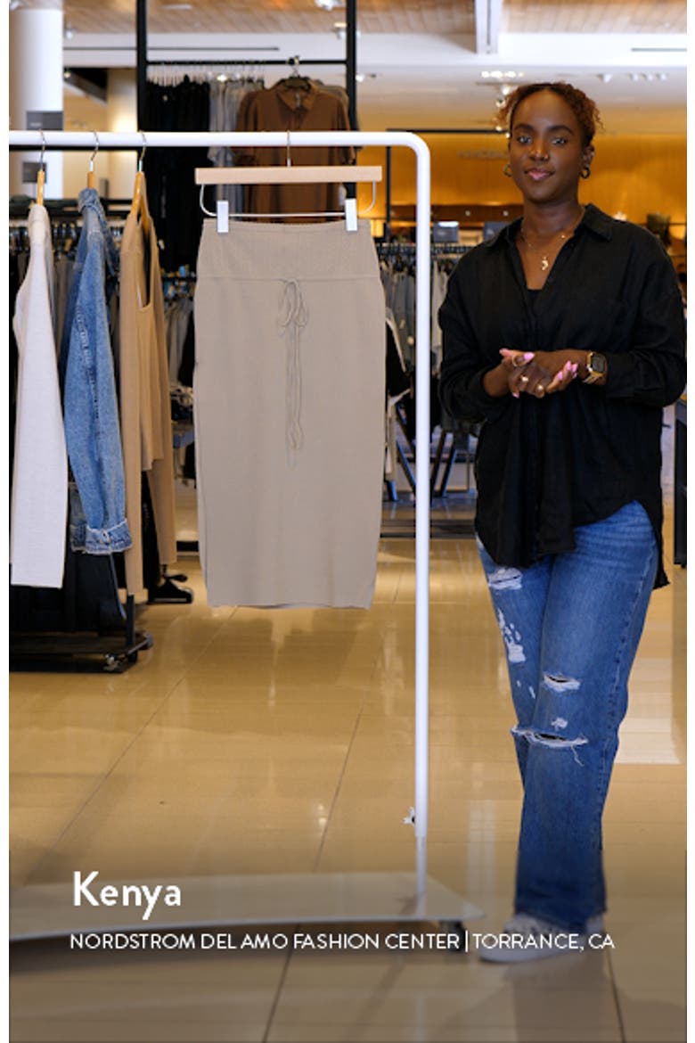 Pointelle Stitch Maxi Sweater Skirt video