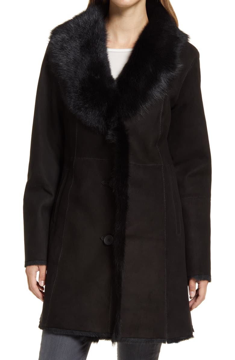 HiSO Sancy Genuine Shearling Coat, Alternate, color,