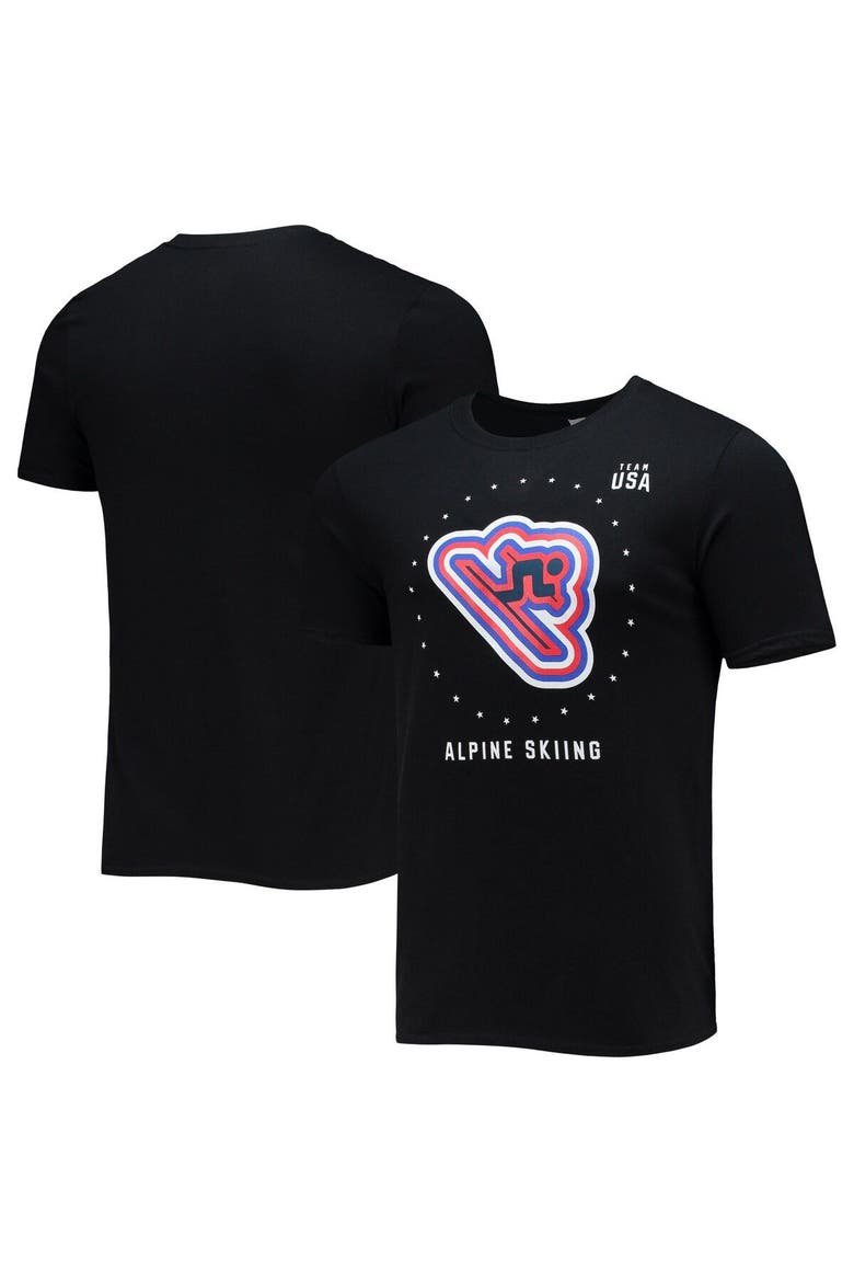 Men's Fanatics Branded Black Team USA Alpine Skiing T-Shirt, Main, color, Black