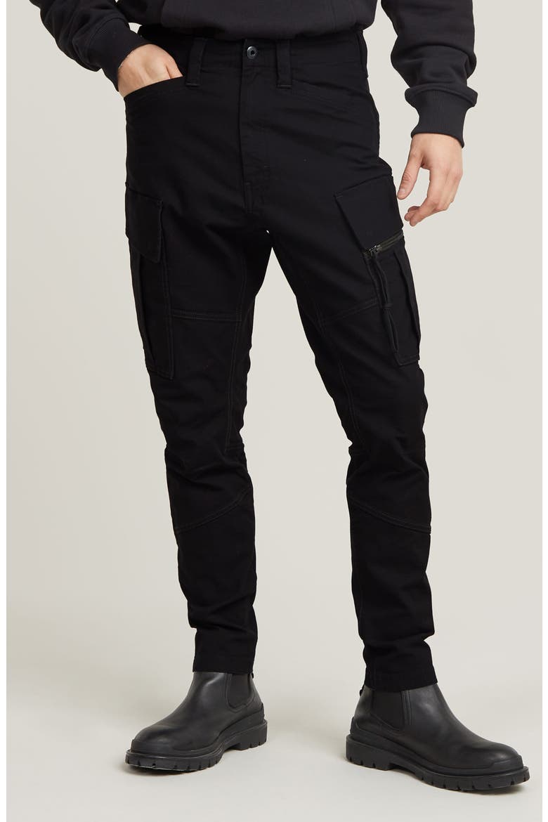 Zip Pocket 3D Skinny Cargo Pants 2.0, Main, color, DARK BLACK