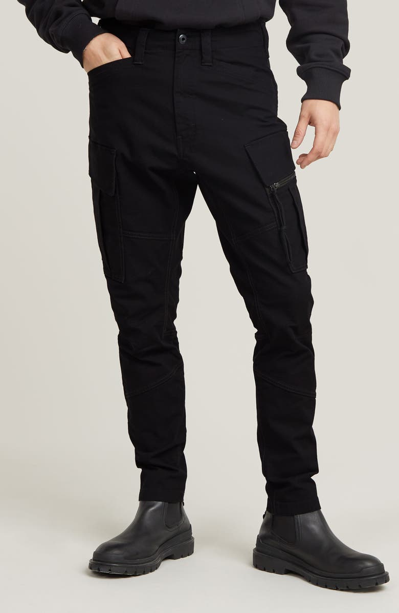 G-STAR Zip Pocket 3D Skinny Cargo Pants 2.0, Main, color, Dark Black