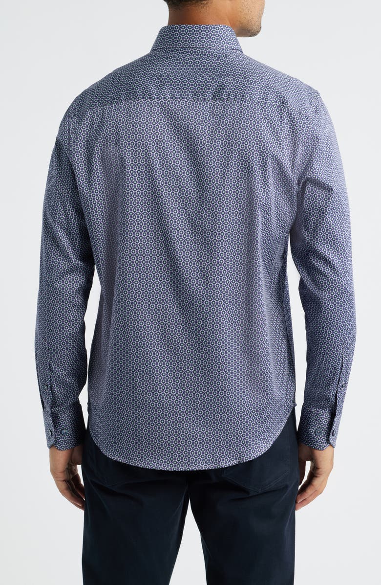 Bugatchi Julian Shaped Fit Button-Up Shirt, Alternate, color, Lilac