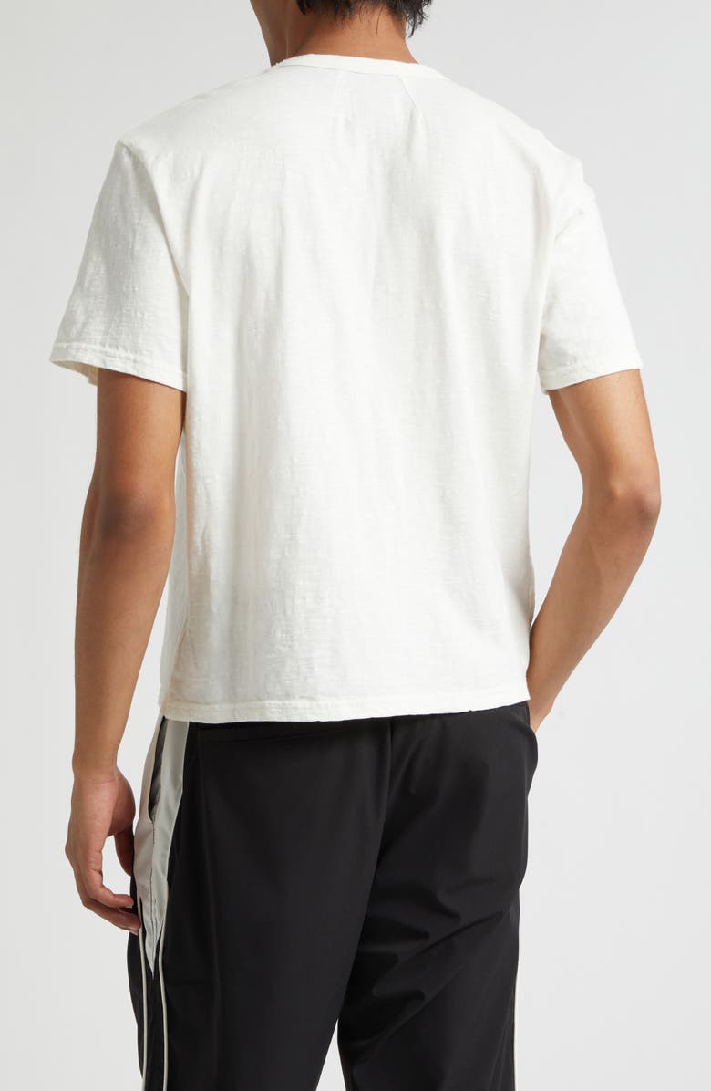 Rhude USA Flag Slub Cotton Graphic T-Shirt, Alternate, color, Vintage White/ Black