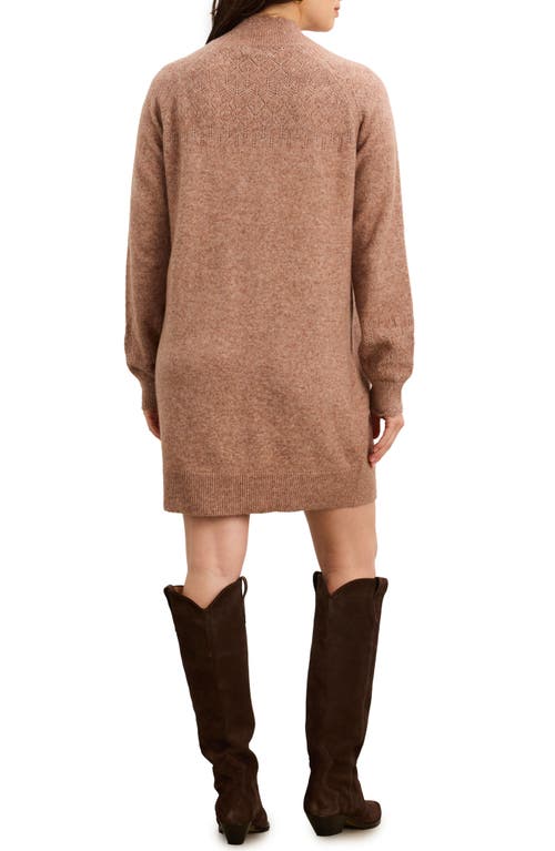 Hatch The Cozy Pointelle Poise Mini Dress In Brown
