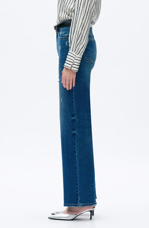 Bayeas High Waist Relaxed Straight Leg Jeans In Blue