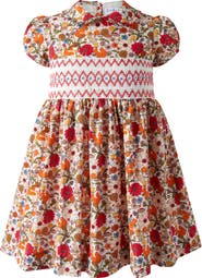 Rachel Riley Woodland Floral Smocked Dress