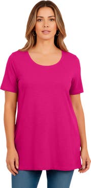 Roaman's Scoopneck Short Sleeve Pocket Tunic