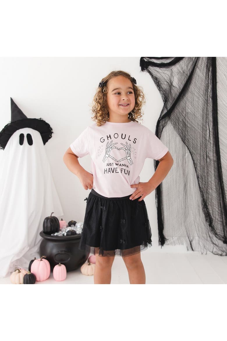 Ghouls Just Wanna Have Fun Halloween Short Sleeve T-Shirt, Alternate, color, Ballet Pink