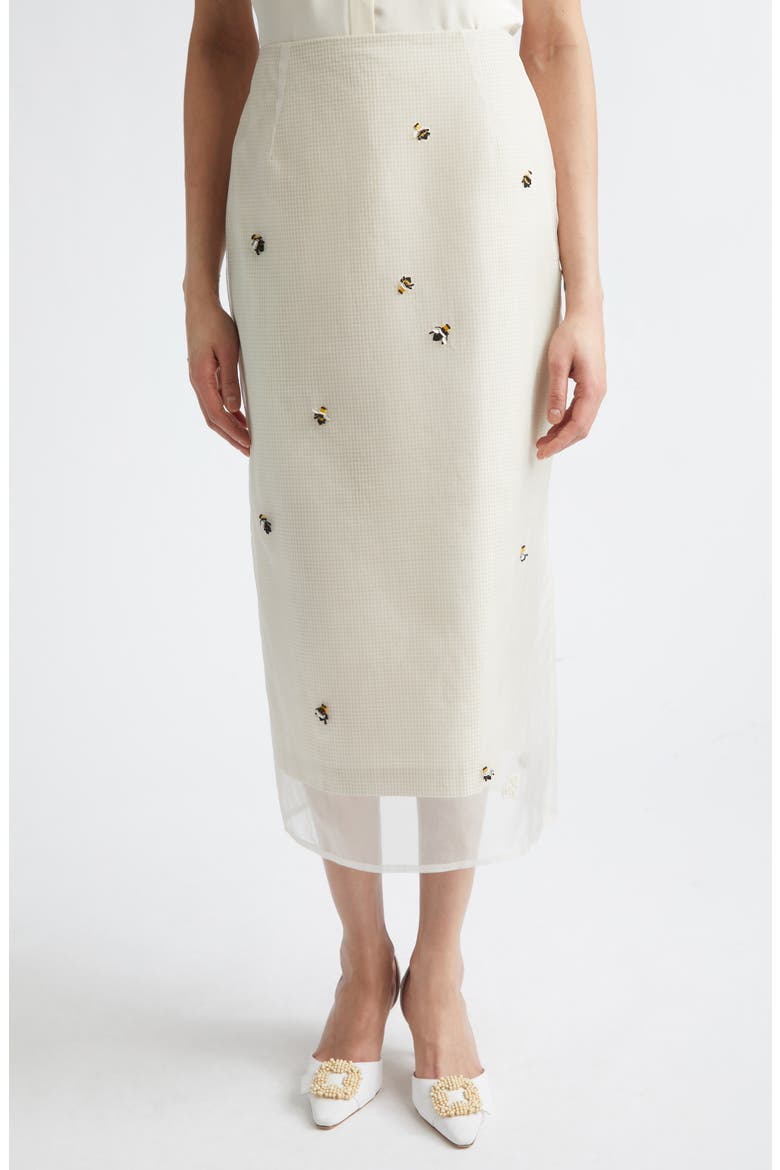 Roxane Embroidered Skirt, Main, color, BEES EMBROIDERY