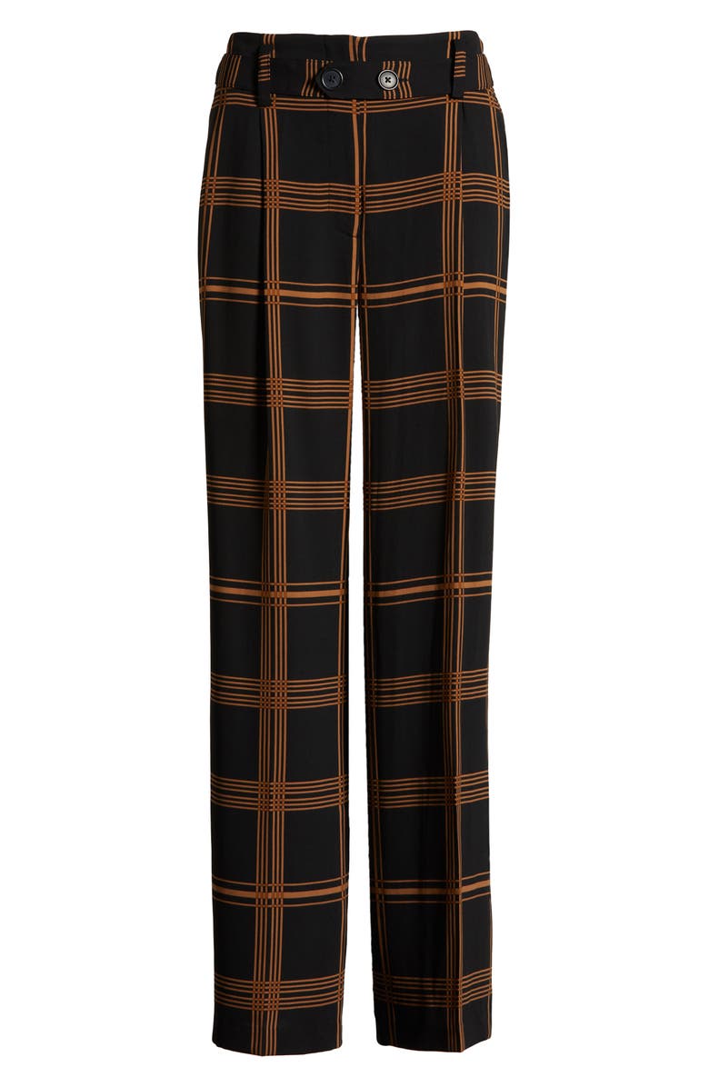 Halogen<sup>®</sup> Windowpane Plaid Wide Leg Trousers, Alternate, color, 