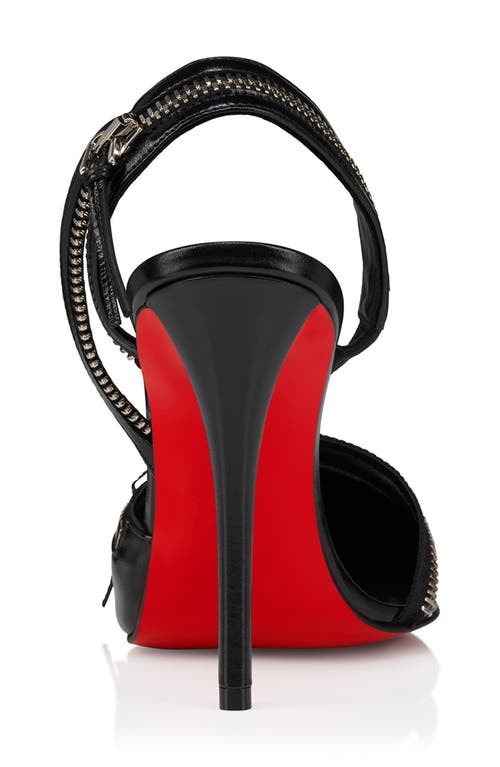 Christian Louboutin Slingyzip Pointed Toe Pump In Black