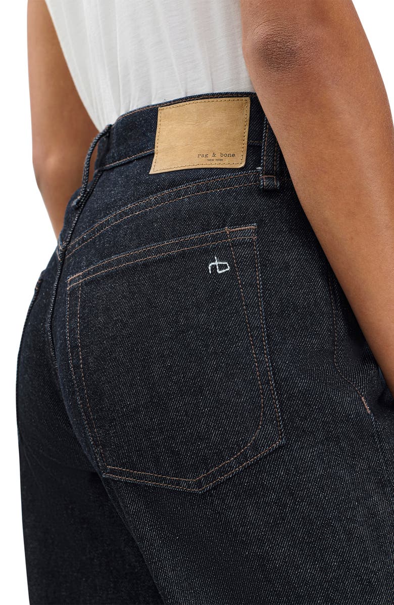 rag & bone Shea Cuffed High Waist Ankle Straight Leg Jeans, Alternate, color, Twrco