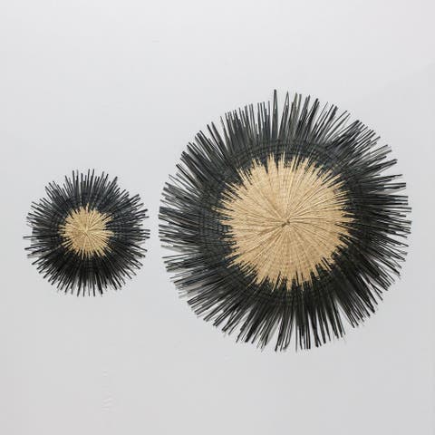 Usiku Black and Natural Woven Wall Art