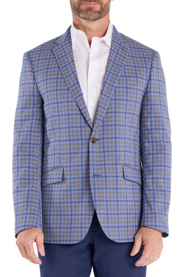 Check Sport Coat, Main, color, BLUE