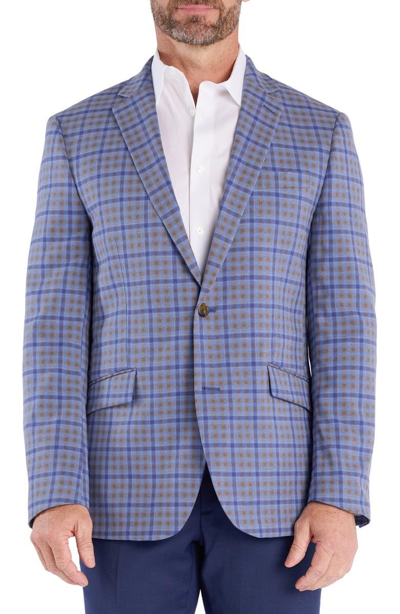 SAVILE ROW CO Check Sport Coat, Main, color, Blue