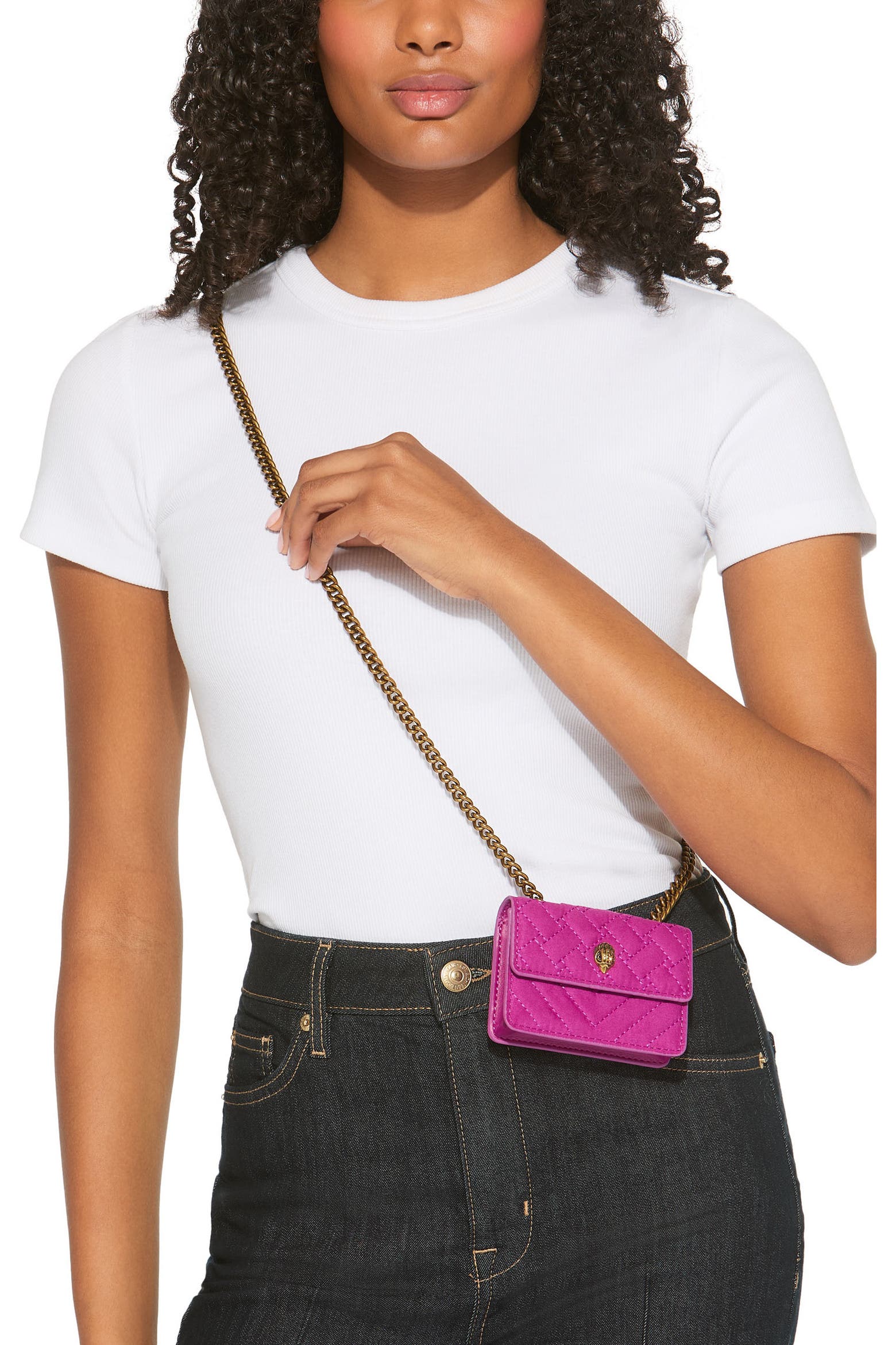 Microlodon Kurt Geiger London Micro Kensington Faux Leather Crossbody Bag (Women ...