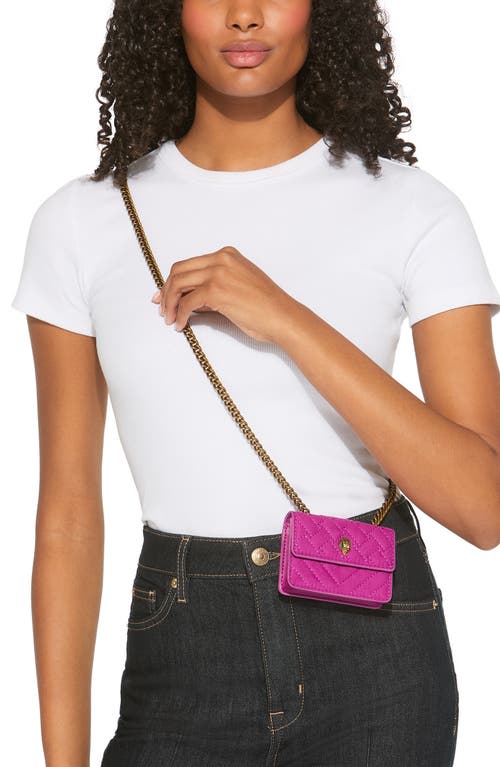 Kurt Geiger London Micro Kensington Quilted Convertible Crossbody Bag In Pink