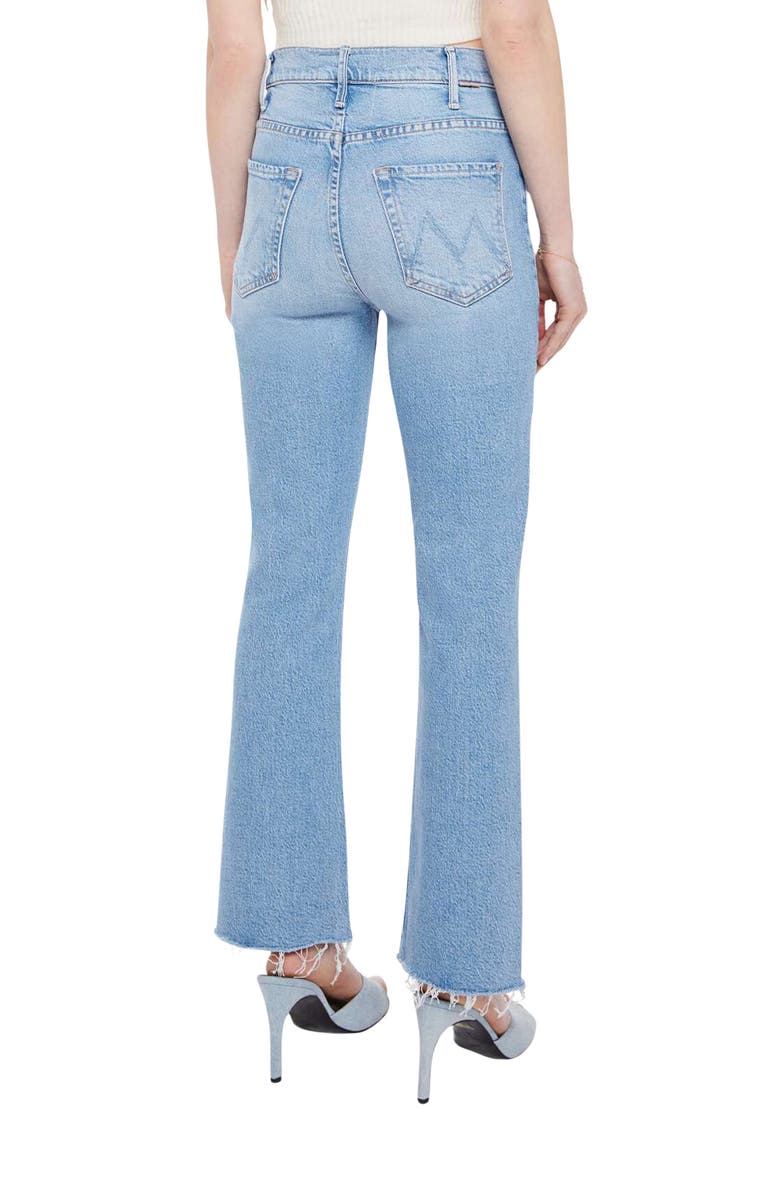 MOTHER The Hustler Frayed High Waist Ankle Bootcut Jeans, Alternate, color, Sow Surreal