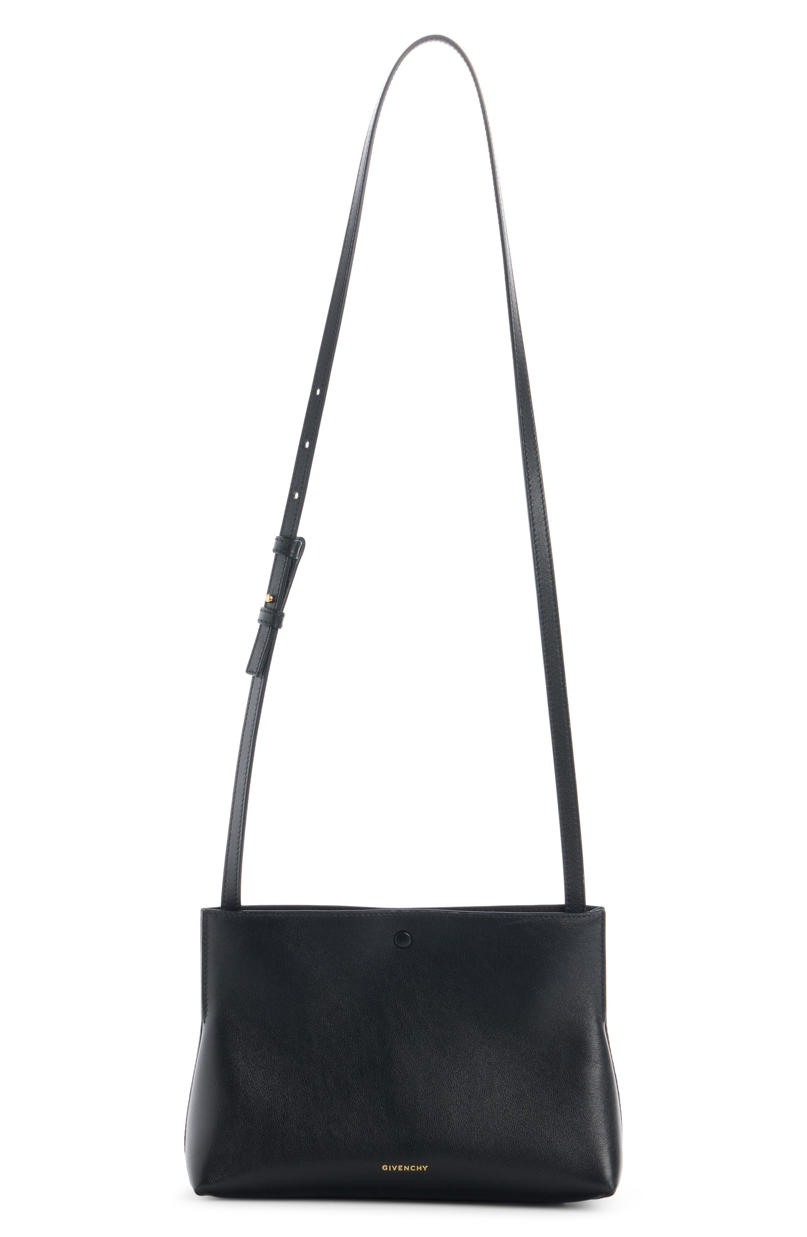 Givenchy Day Pochette Leather Crossbody Bag, Alternate, color, Black