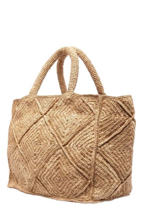 Nico Raffia Tote Bag